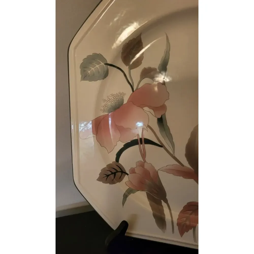 Vintage Mikasa Continental Silk Flowers Chop Plate 12